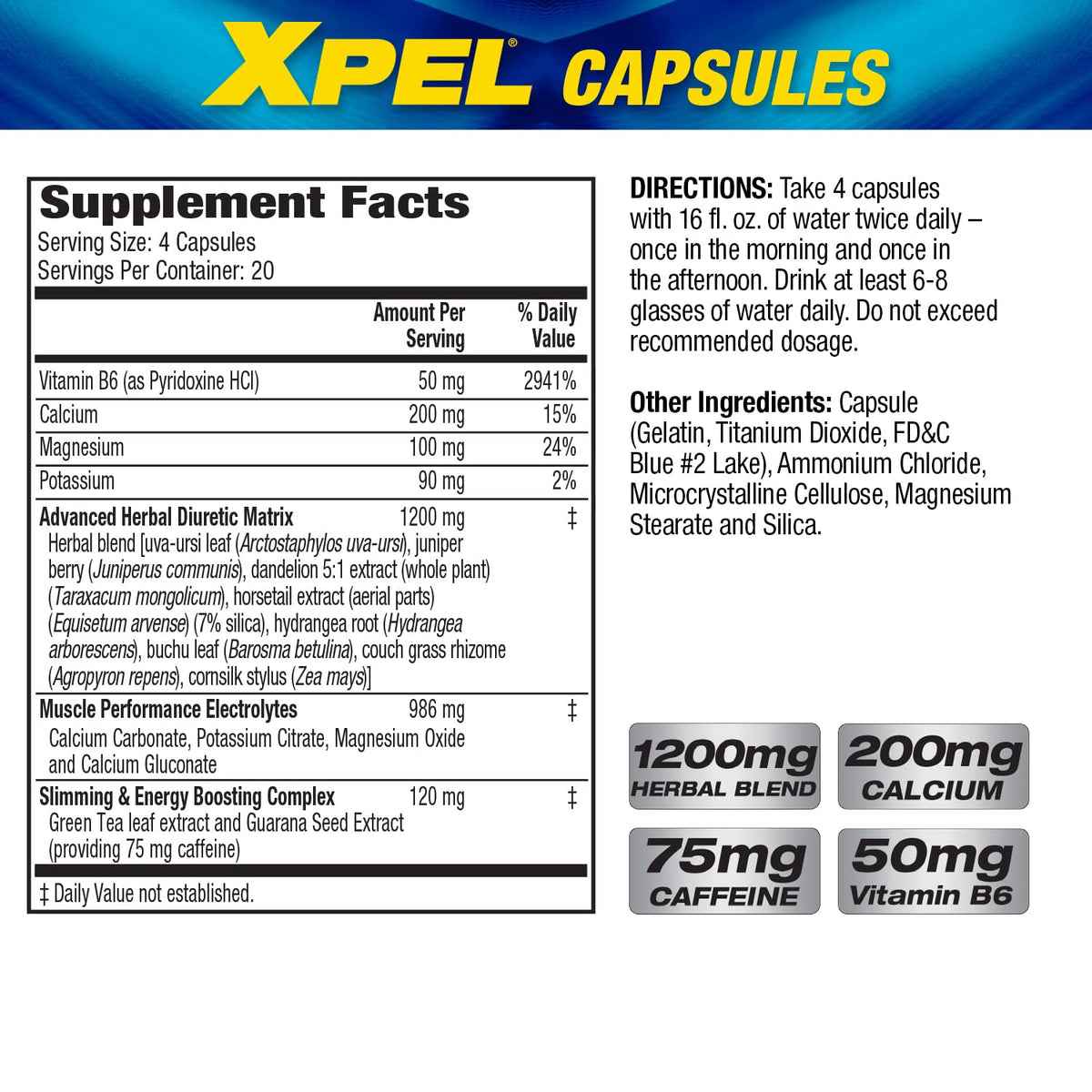 MHP Xpel Maximum Strength Diuretic - 160 Capsules - image 3