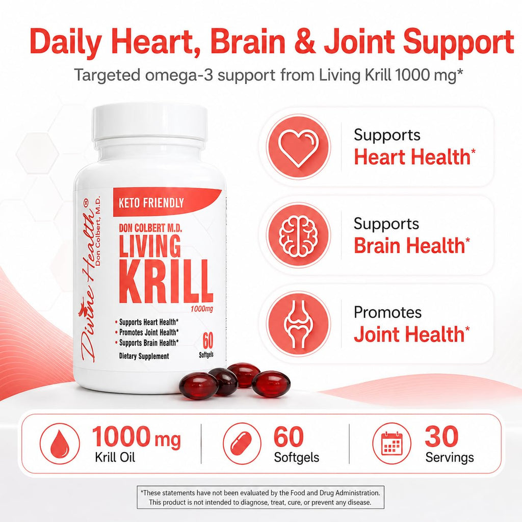 Divine Health Dr. Colbert Krill Oil 1000mg - 60 Softgels - image 2