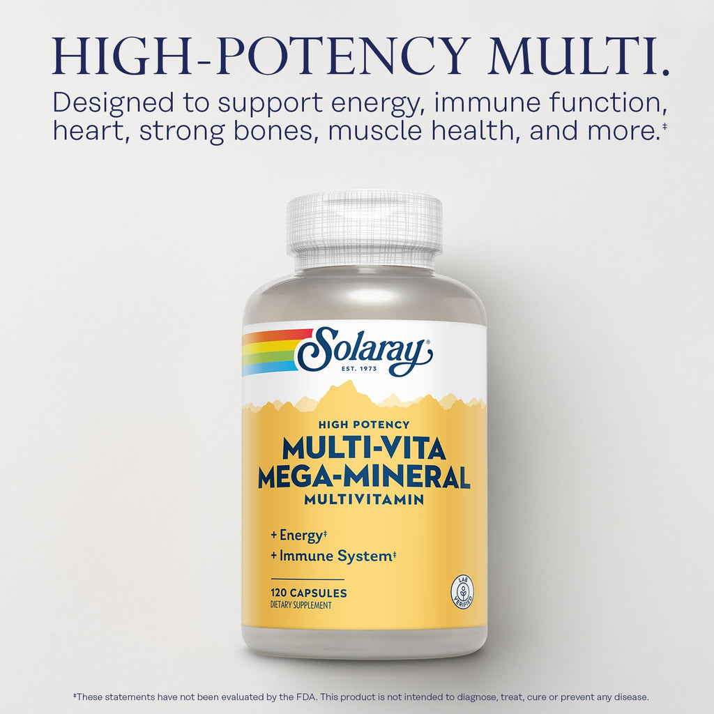 SOLARAY Multi-Vita Mega-Mineral Multivitamin - 120 Capsules - image 3