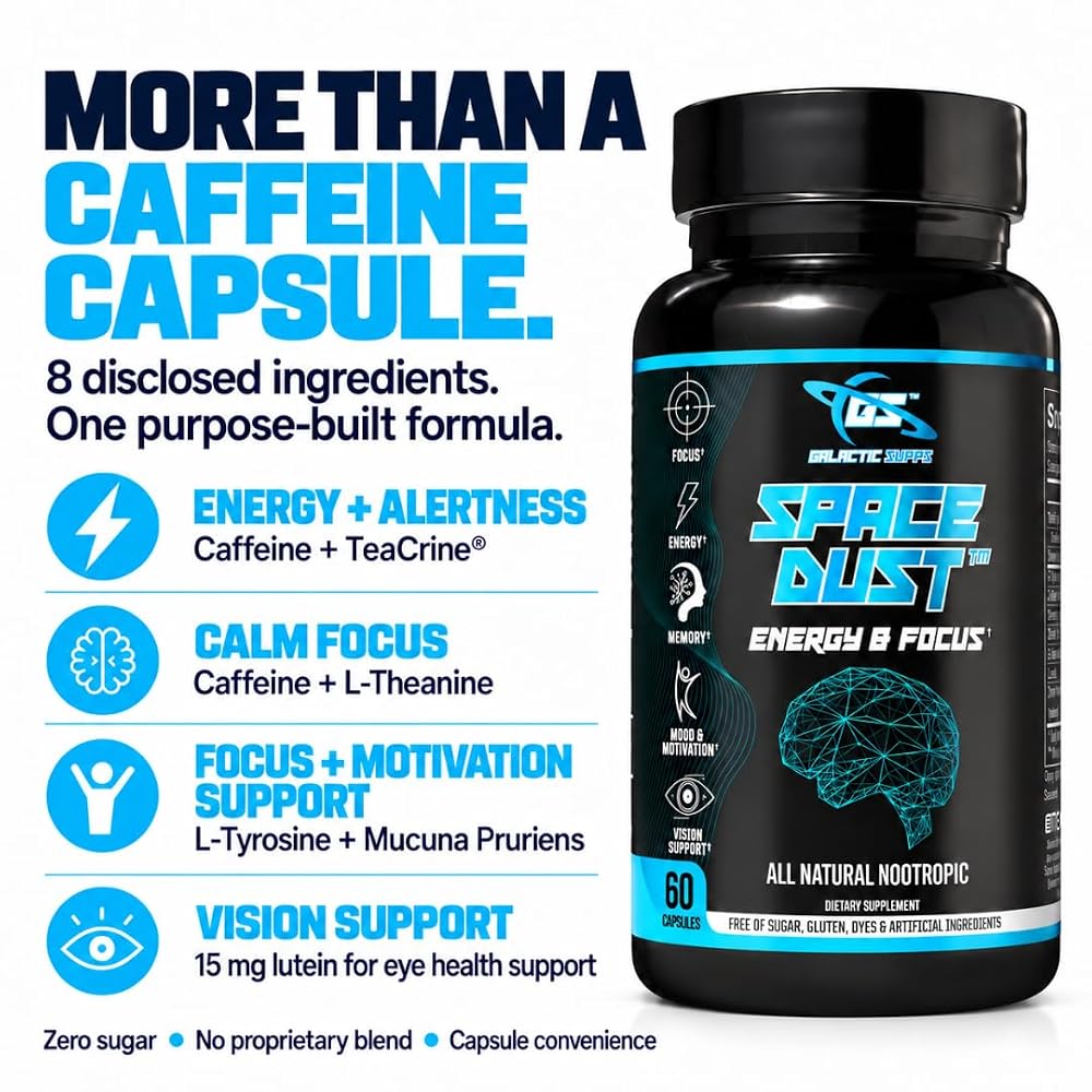 GALACTIC SUPPS Space Dust Nootropic Brain Supplement for Focus & Energy - image 5