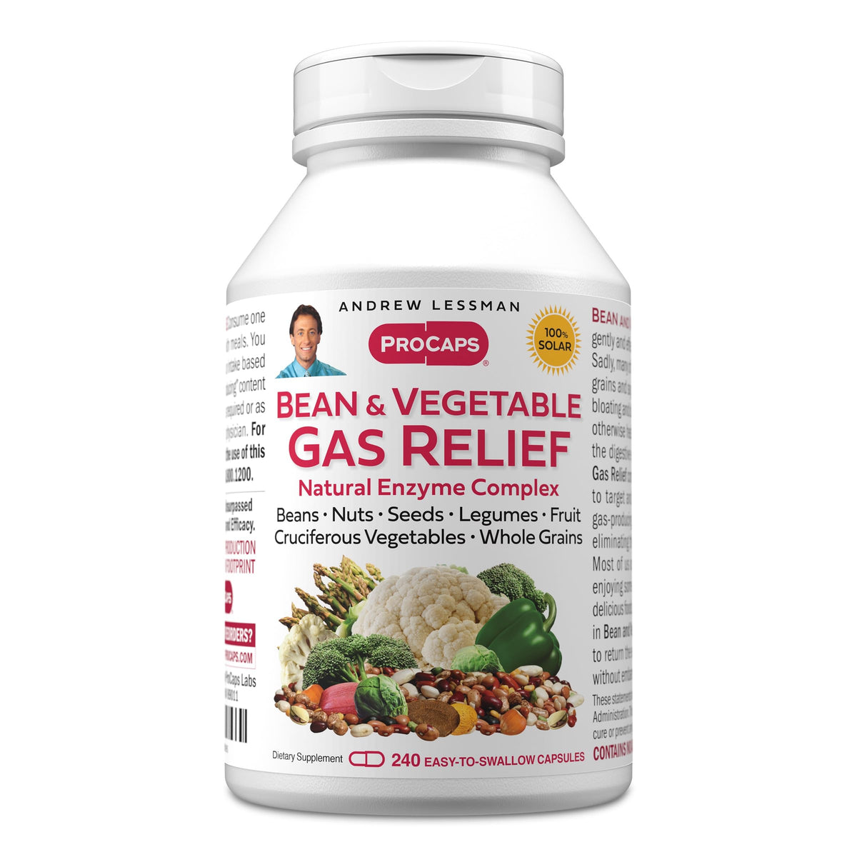 ANDREW LESSMAN ProCaps Bean & Veggie Gas Relief - 240 Capsules