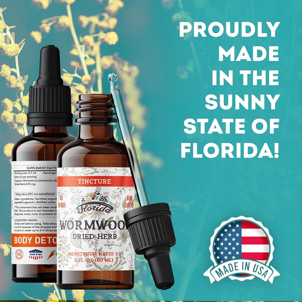 Florida Herbs Wormwood Organic Tincture Digestive Cleanse - 2 Fl Oz - image 7