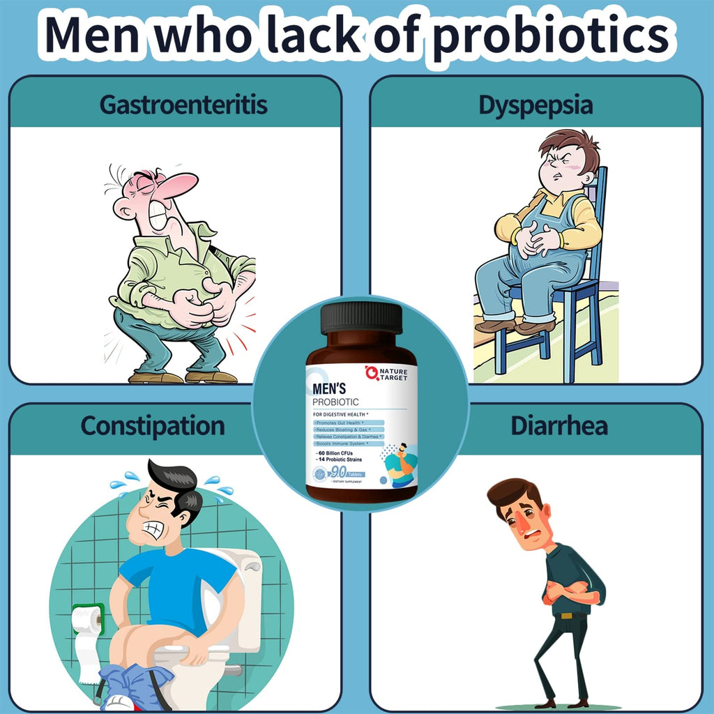 NATURE TARGET Probiotics for Men 60 Billion CFU - 90 Vegetarian Capsules - image 8