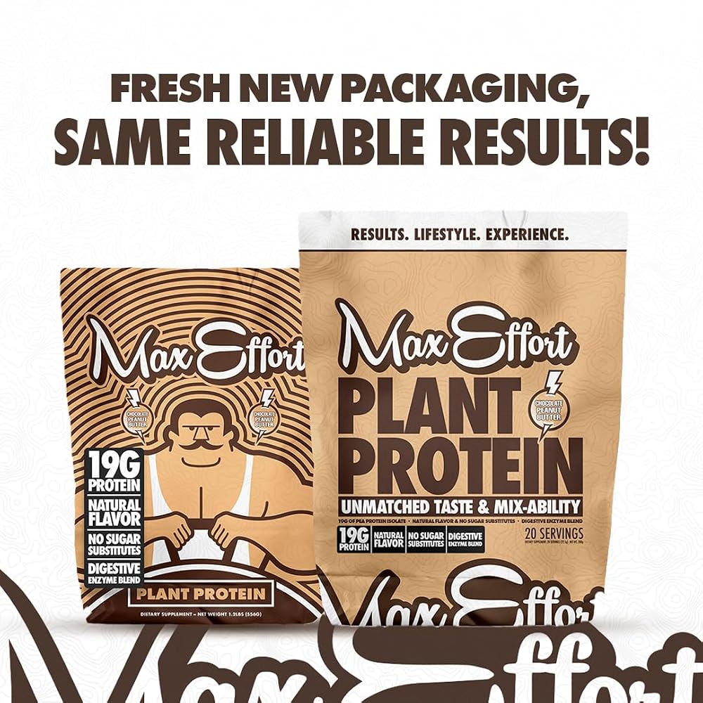MAX EFFORT Plant Protein Powder Chocolate Peanut Butter - 20 Servings - image 2