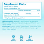 Clear Formulas Quick Absorption CoQ10 200mg Capsules