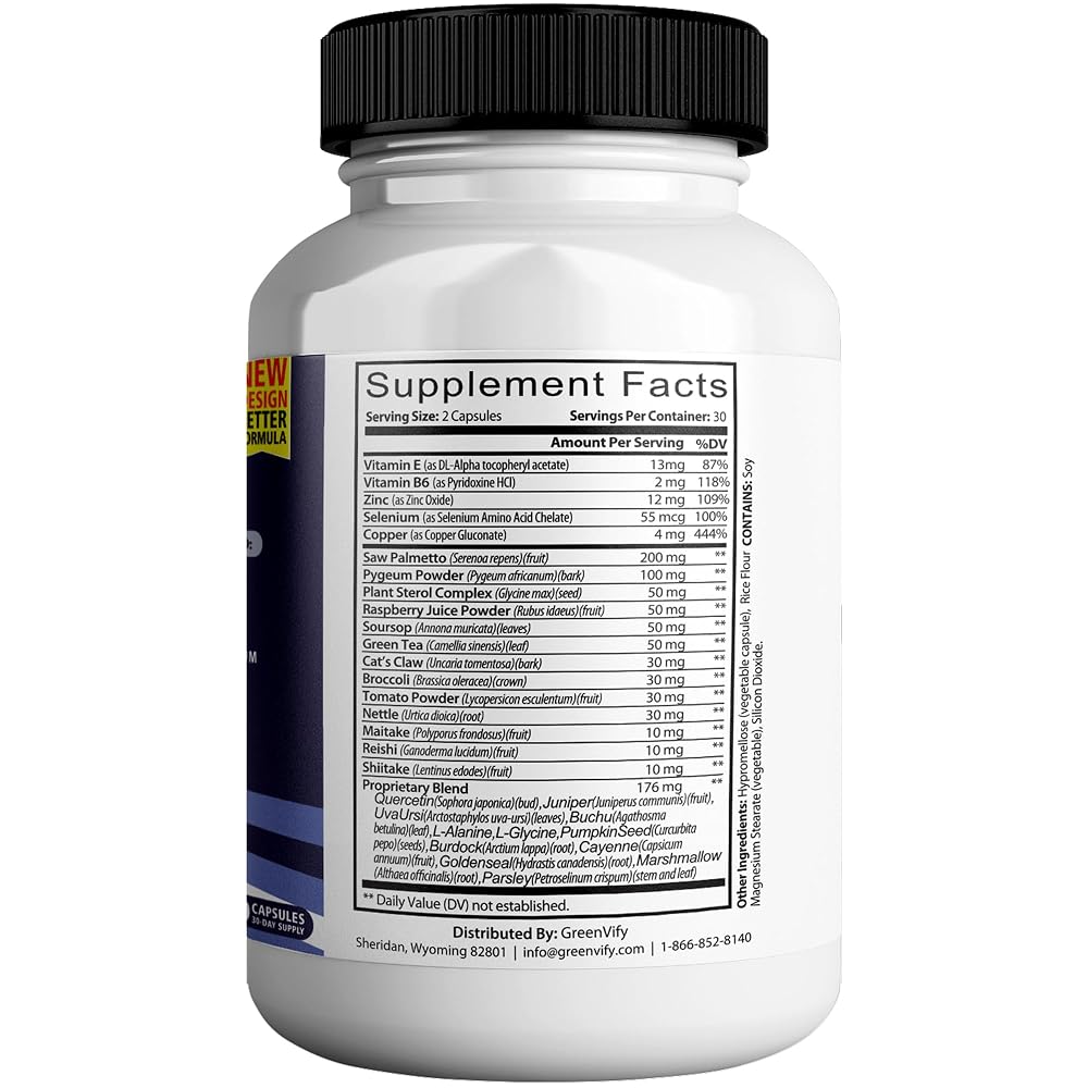 GREENVIFY Flow Force Max Extra Prostate Supplements for Men Capsules