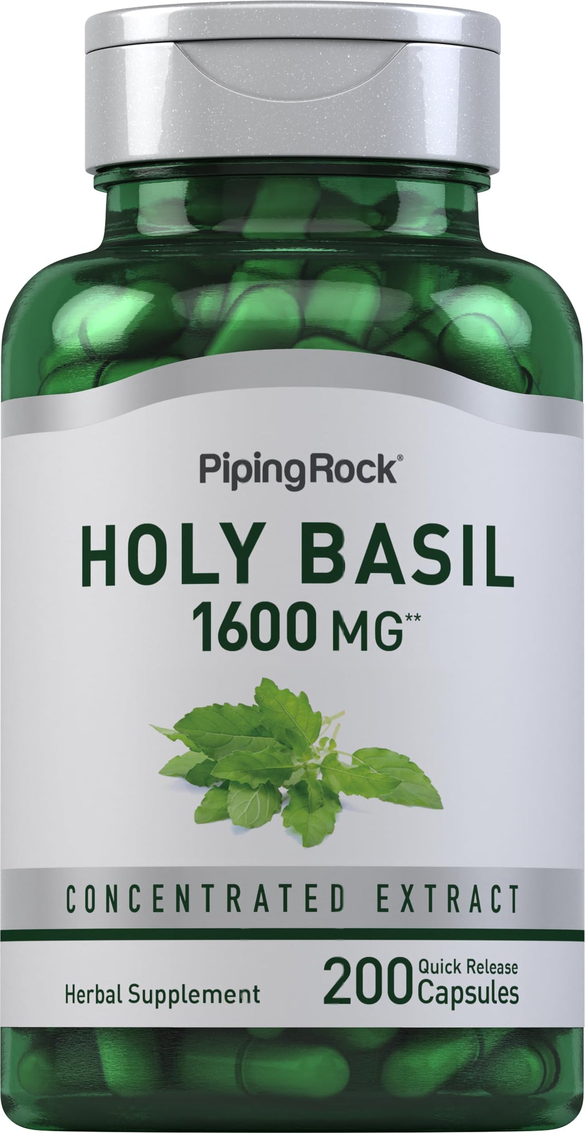 Piping Rock Holy Basil Supplement - 200 Capsules