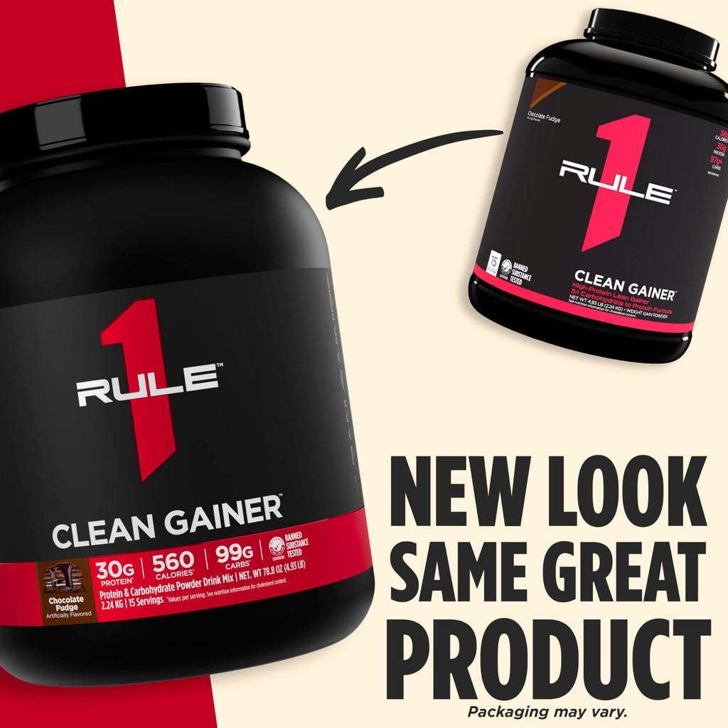 Rule 1 Clean Gainer - High-Protein Lean Gain Formula with 560 Calories