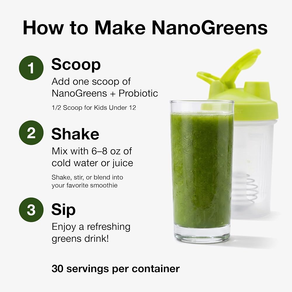 Biopharma Scientific NanoGreens + Probiotic Green Spirulina Powder - image 8