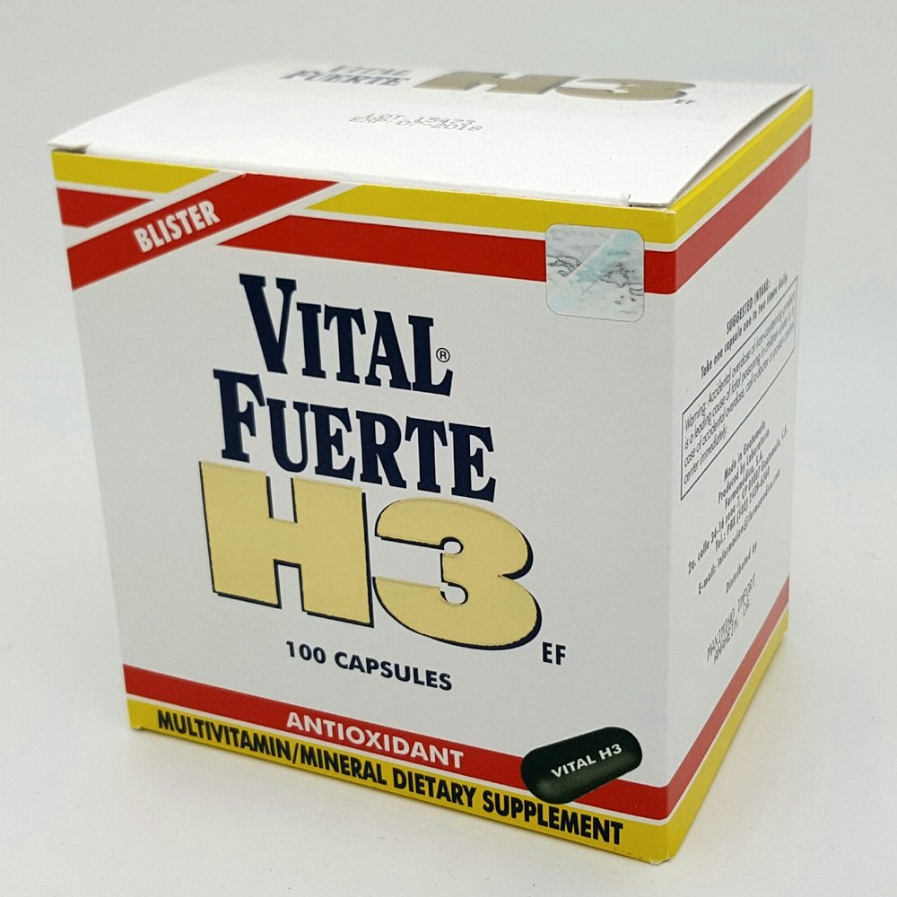 Vital Fuerte H3 Multivitamins and Minerals - 100 Capsules