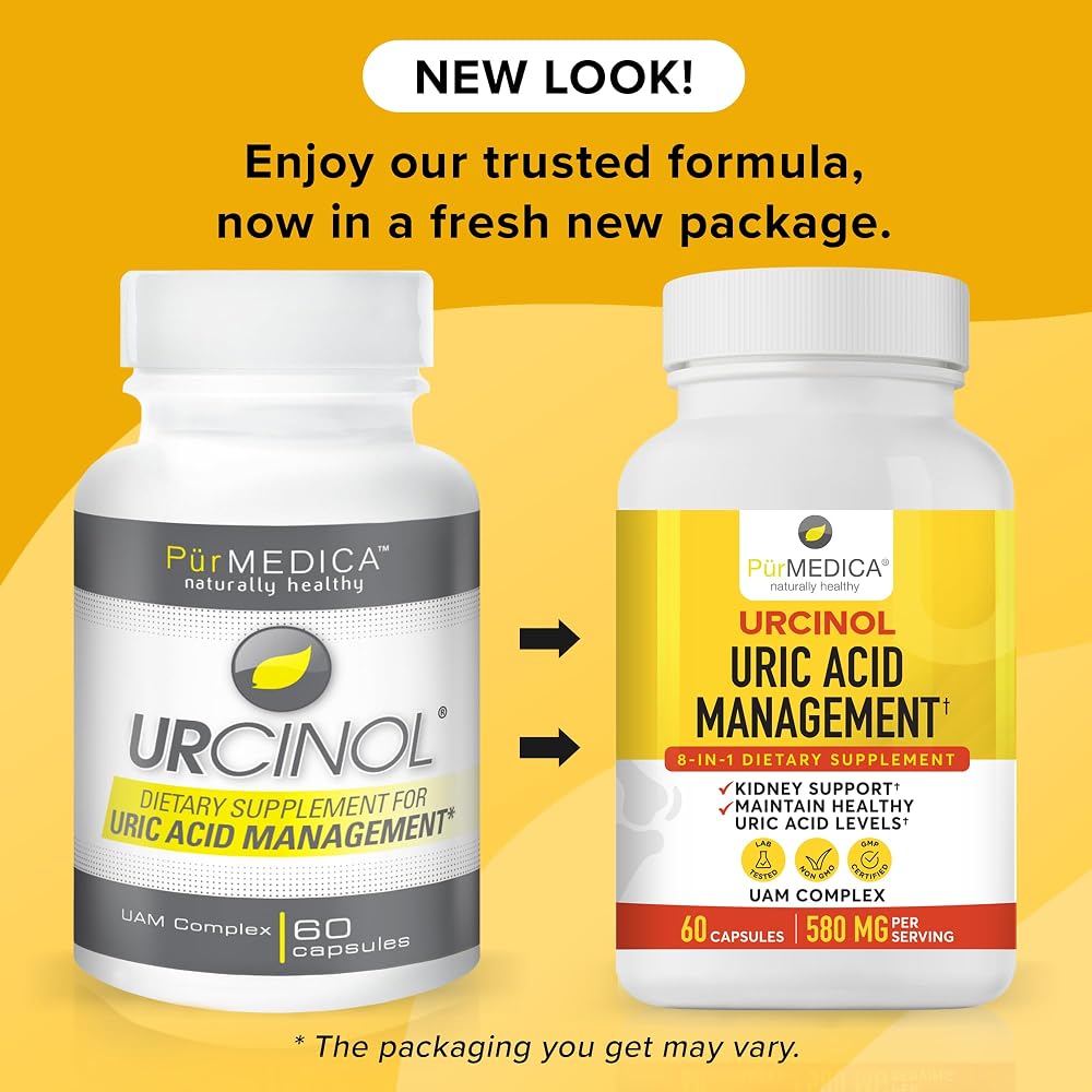 PurMEDICA Urcinol Uric Acid Supplement for Joint Support - 60 Capsules - image 2