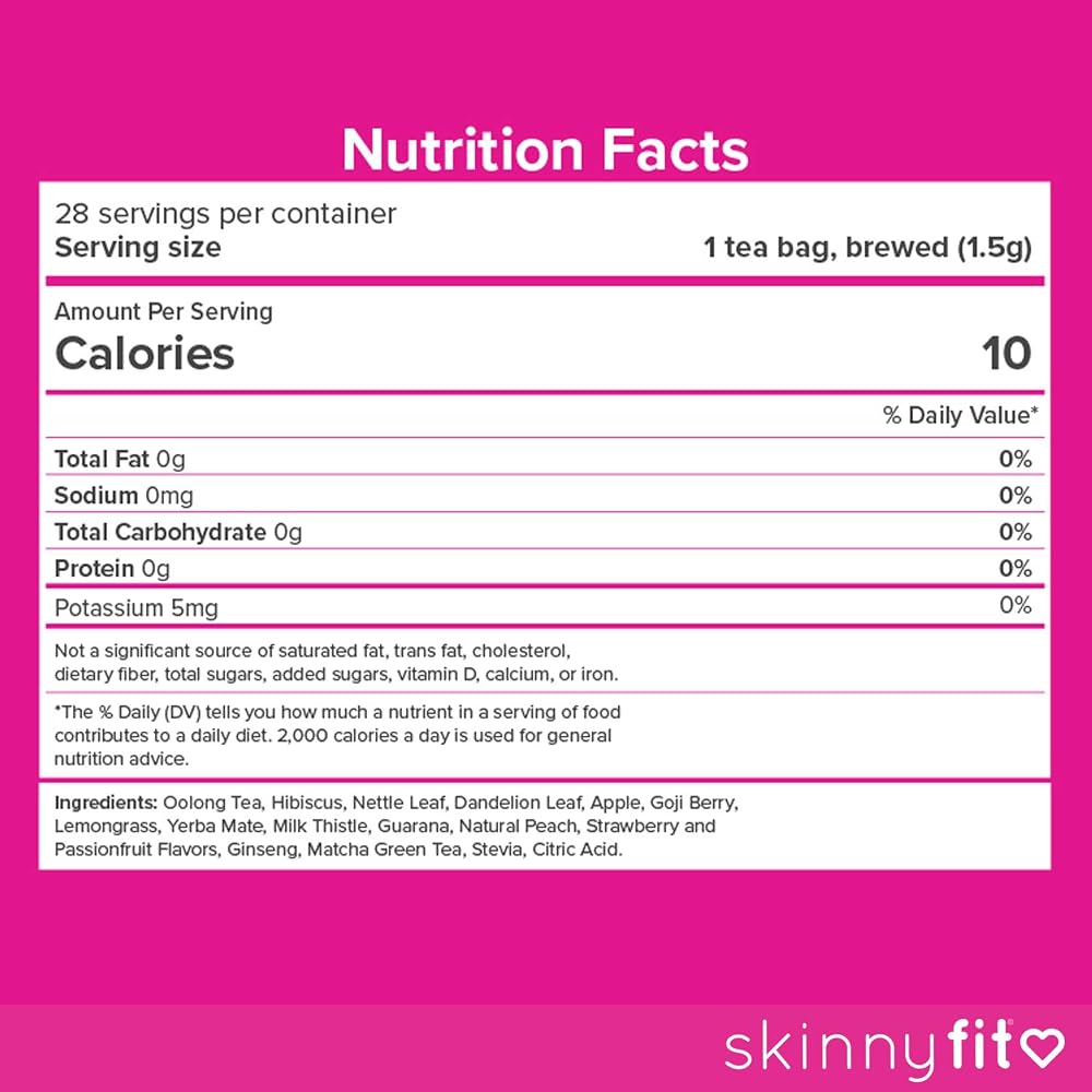 SkinnyFit Detox Tea Natural Energy & Bloating Support - 28 Servings - image 3