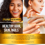 PURE RESEARCH Liquid Biotin & Collagen Hair Growth Drops 60,000mcg - 2 Fl Oz - image 5