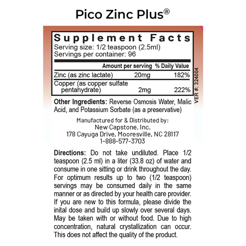 RnA ReSet Pico Zinc Plus Liquid Zinc & Copper Supplement - 8.1 fl oz - image 2