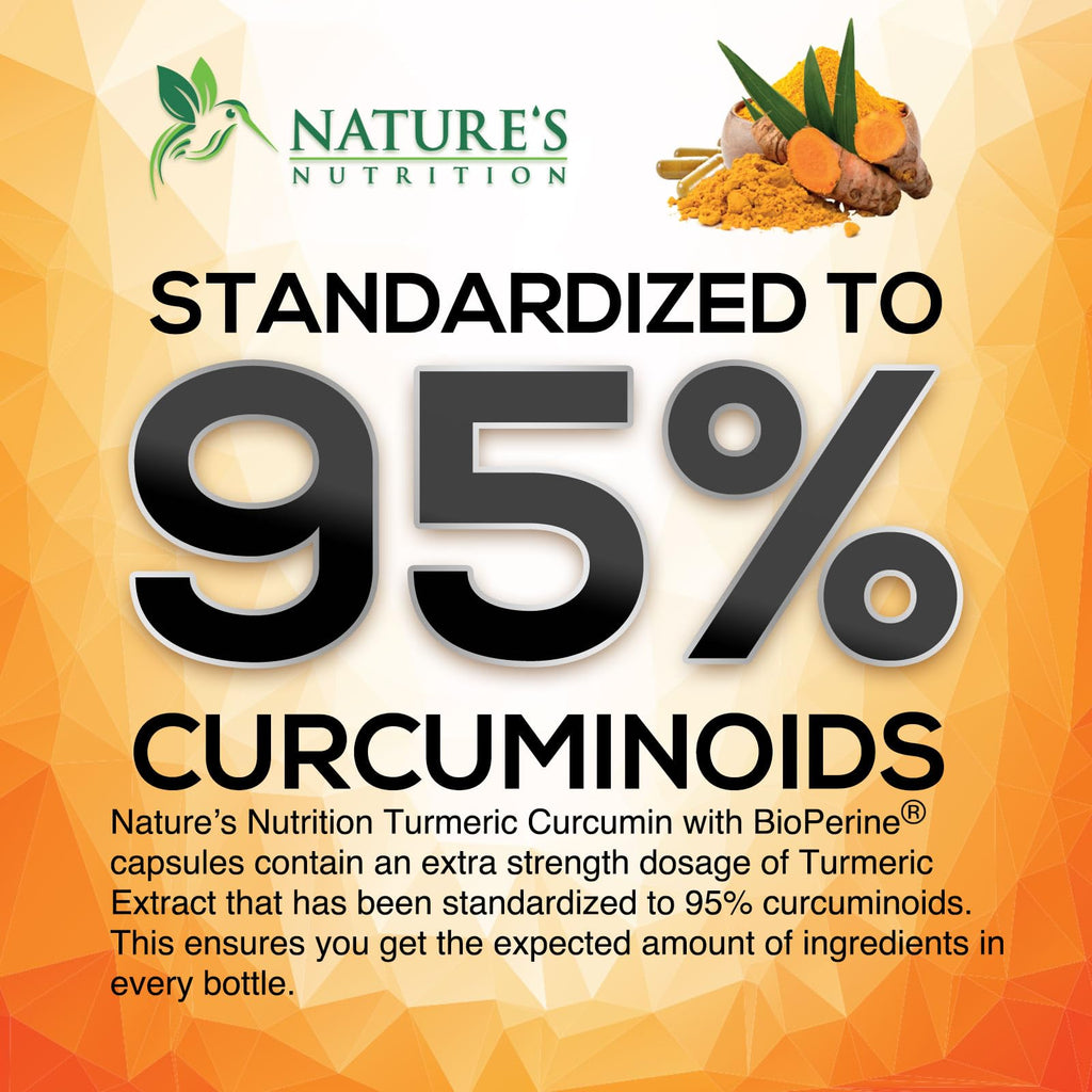 Nature's Nutrition Turmeric Curcumin Supplement - 2400mg Organic