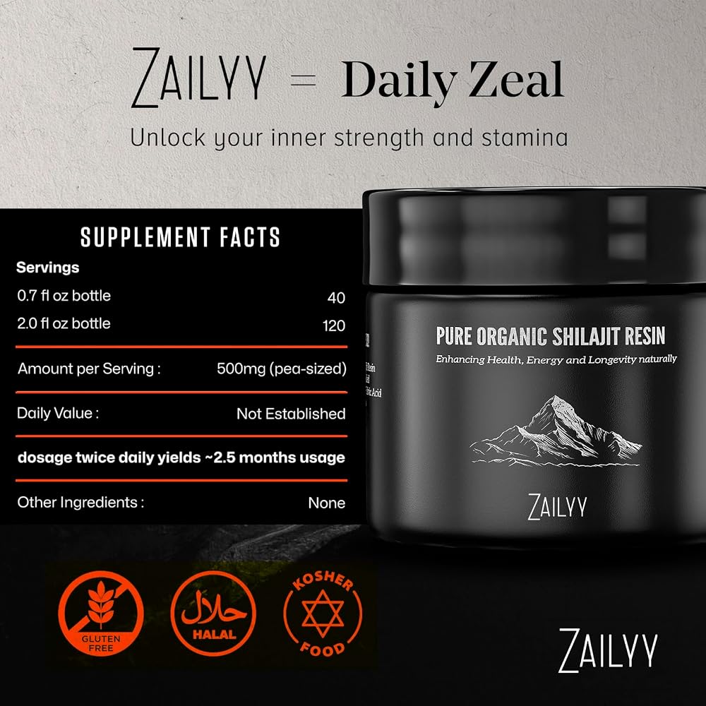 ZAILYY Organic Shilajit Resin Natural Energy Booster - 80g - image 9