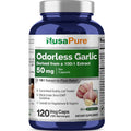 NusaPure Odorless Garlic 50mg - 120 Vegetarian Capsules