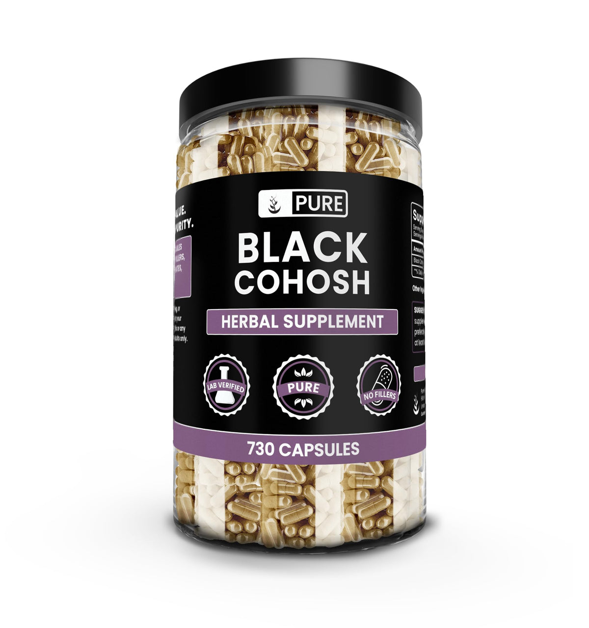 PURE ORIGINAL INGREDIENTS Black Cohosh No Magnesium Or Rice Fillers