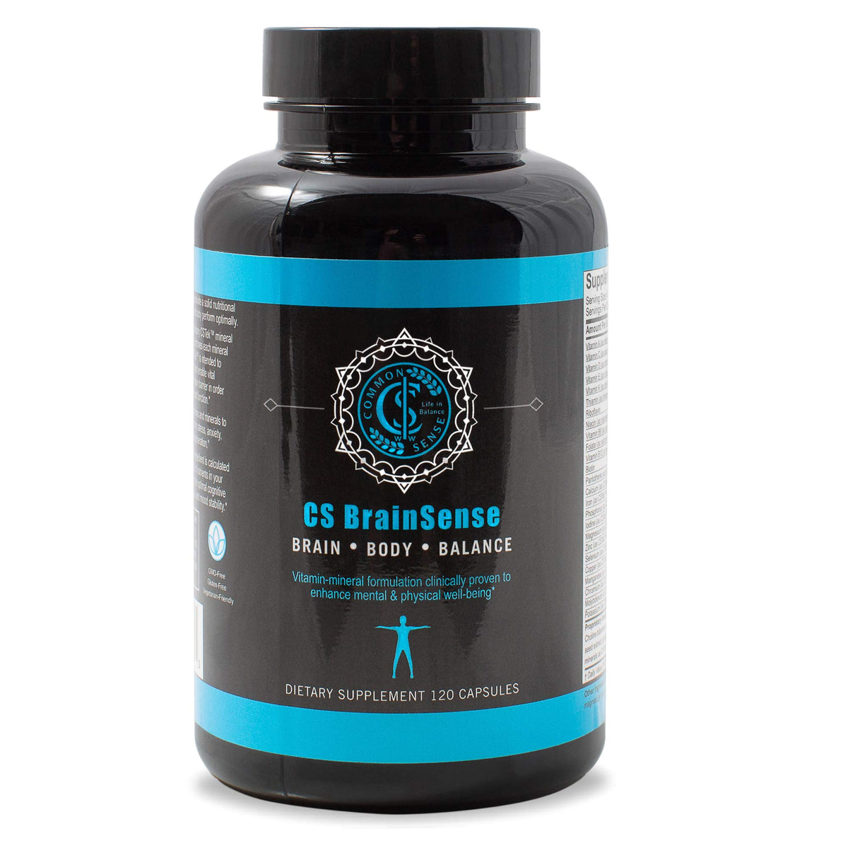 Common Sense Wellness BrainSense Mood Stabilizer Brain Supplement - 120 Capsules