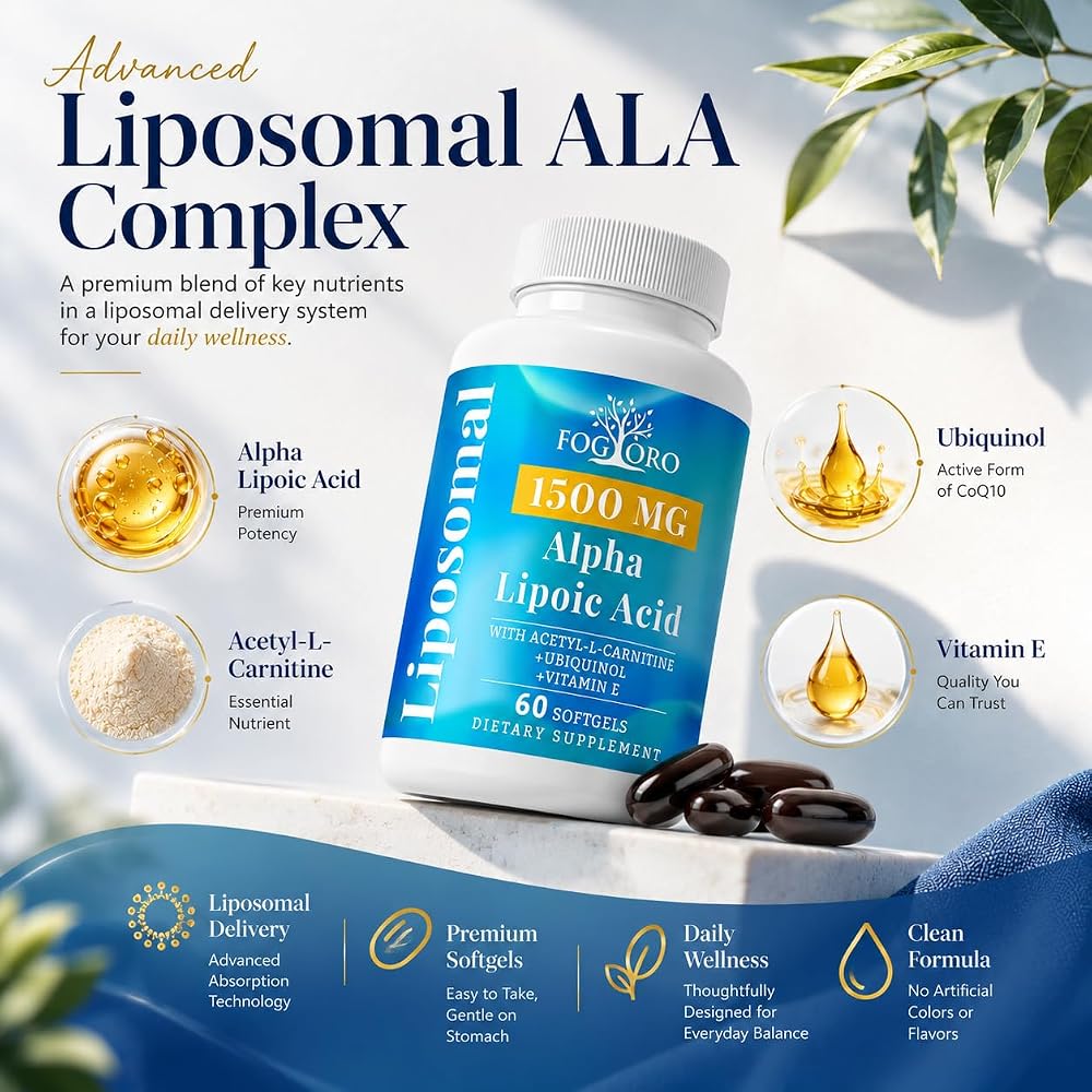 Fogoro Alpha Lipoic Acid 1500 mg Liposomal - 120 Softgels - image 3