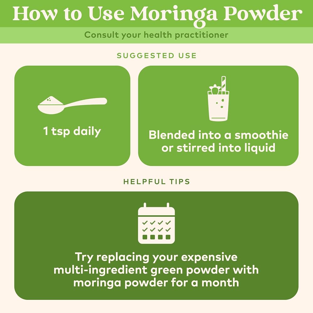 ORGANIC INDIA Moringa Powder Herbal Supplement - 8 oz - image 2