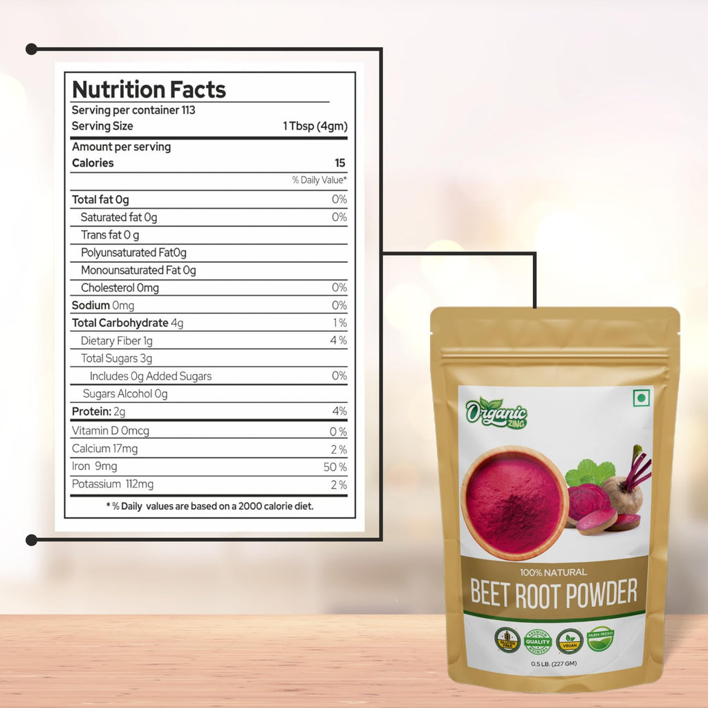 ORGANIC ZING Organic Beetroot Powder - 227g - image 5