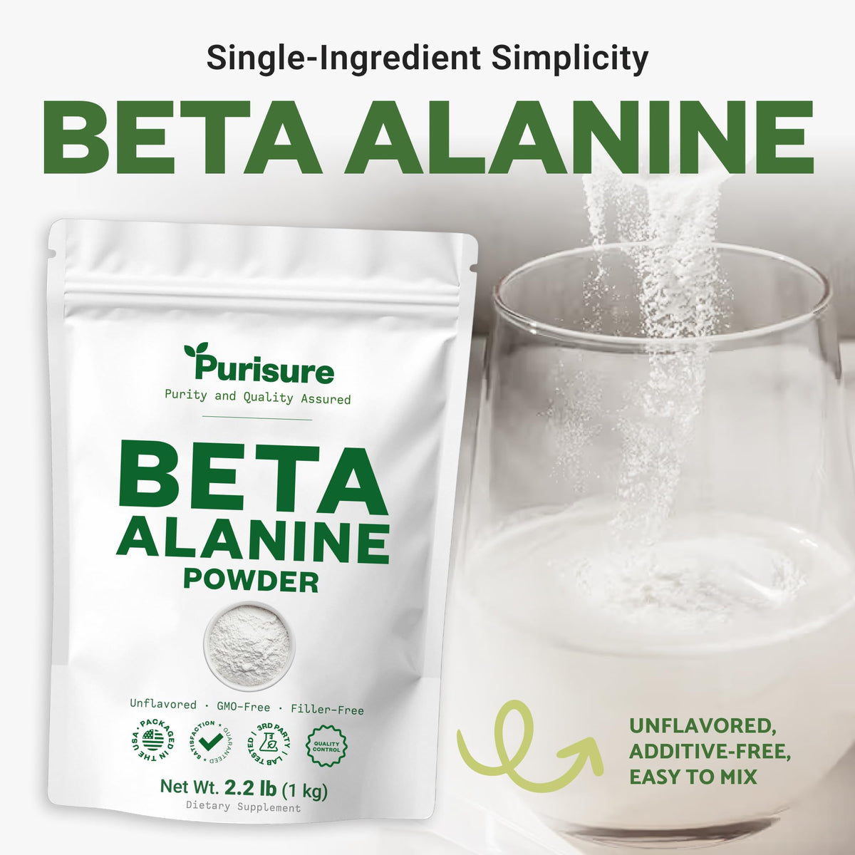 Purisure Beta Alanine Powder for Endurance - 1kg - image 5