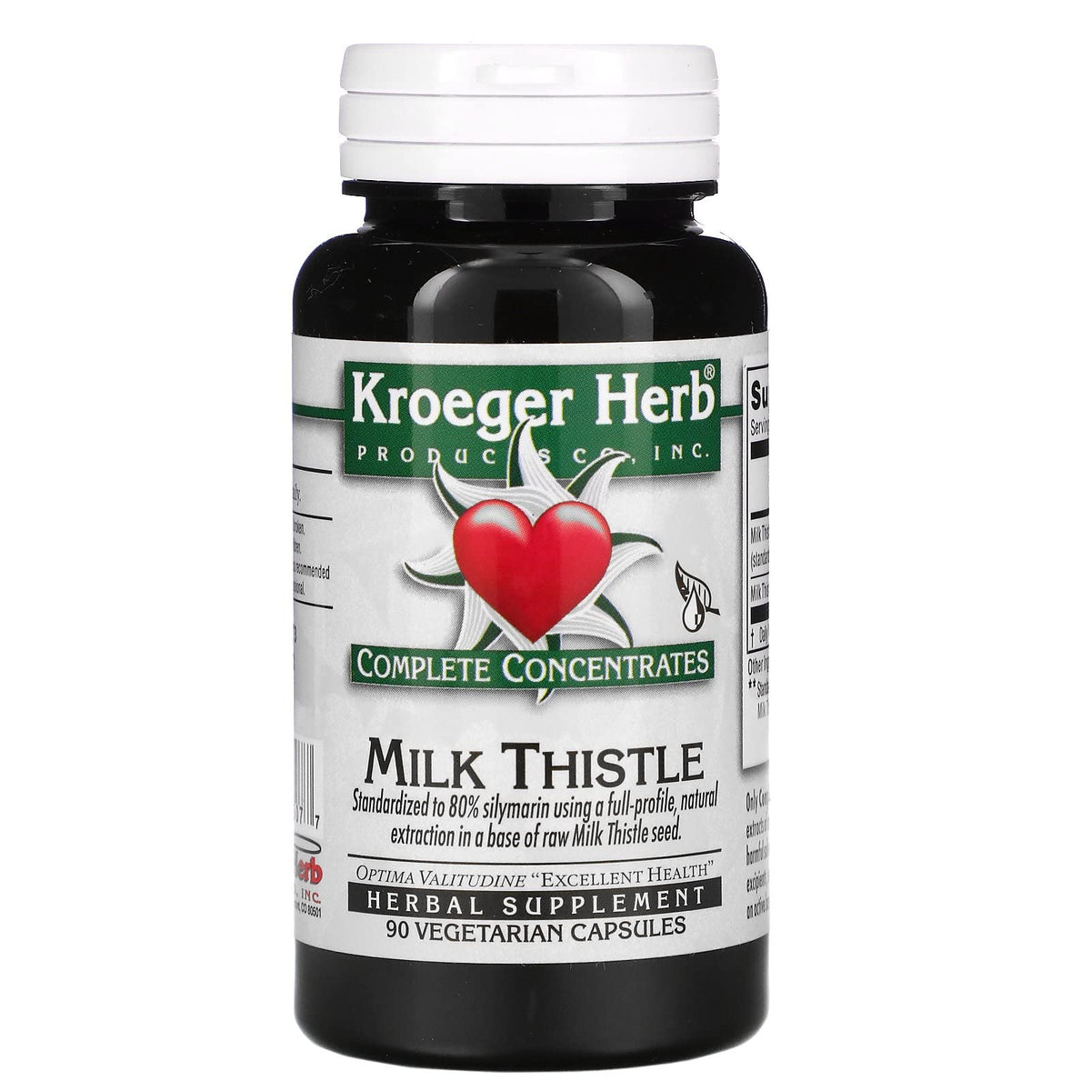 Kroeger Herb Products Milk Thistle Liver Support - 90 Capsules