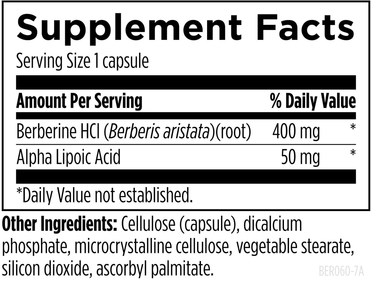 Designs for Health Berberine Synergy 400mg + ALA - 60 Capsules - image 5