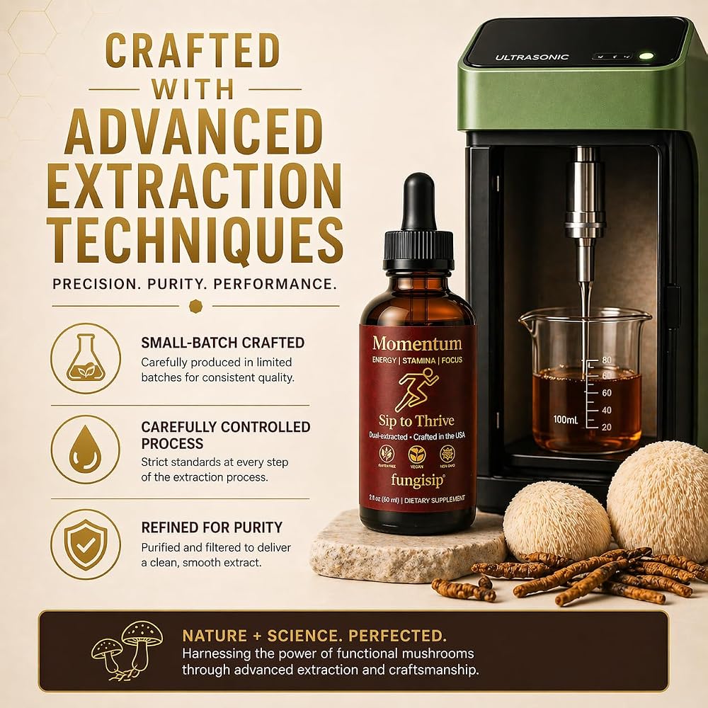 FUNGISIP Momentum Cordyceps & Lion's Mane Mushroom Tincture - 2 oz - image 8