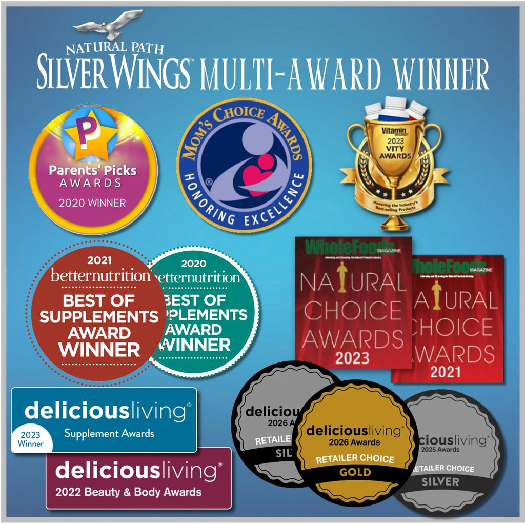 Natural Path Silver Wings Colloidal Silver 500ppm - Premium Glass