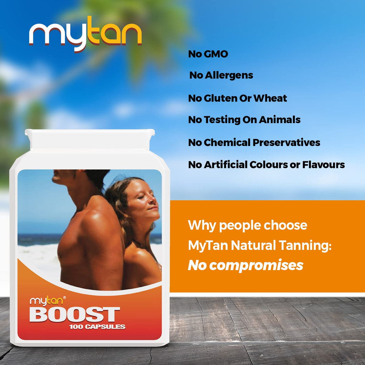 MyTan Boost Sun Tanning Pills with Tyrosine - 100 Capsules - image 4