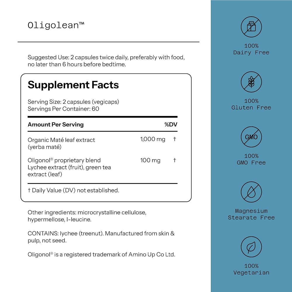 Quality of Life Oligolean Metabolism Support - 120 Vegetarian Capsules - image 2