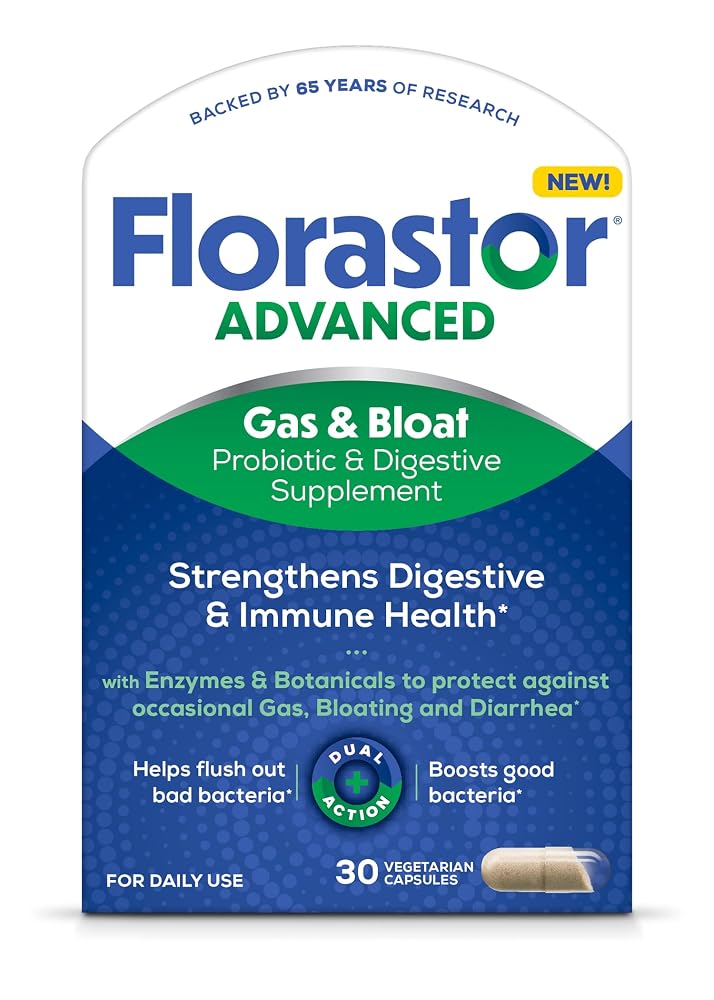 Florastor Advanced Gas and Bloat Probiotic
