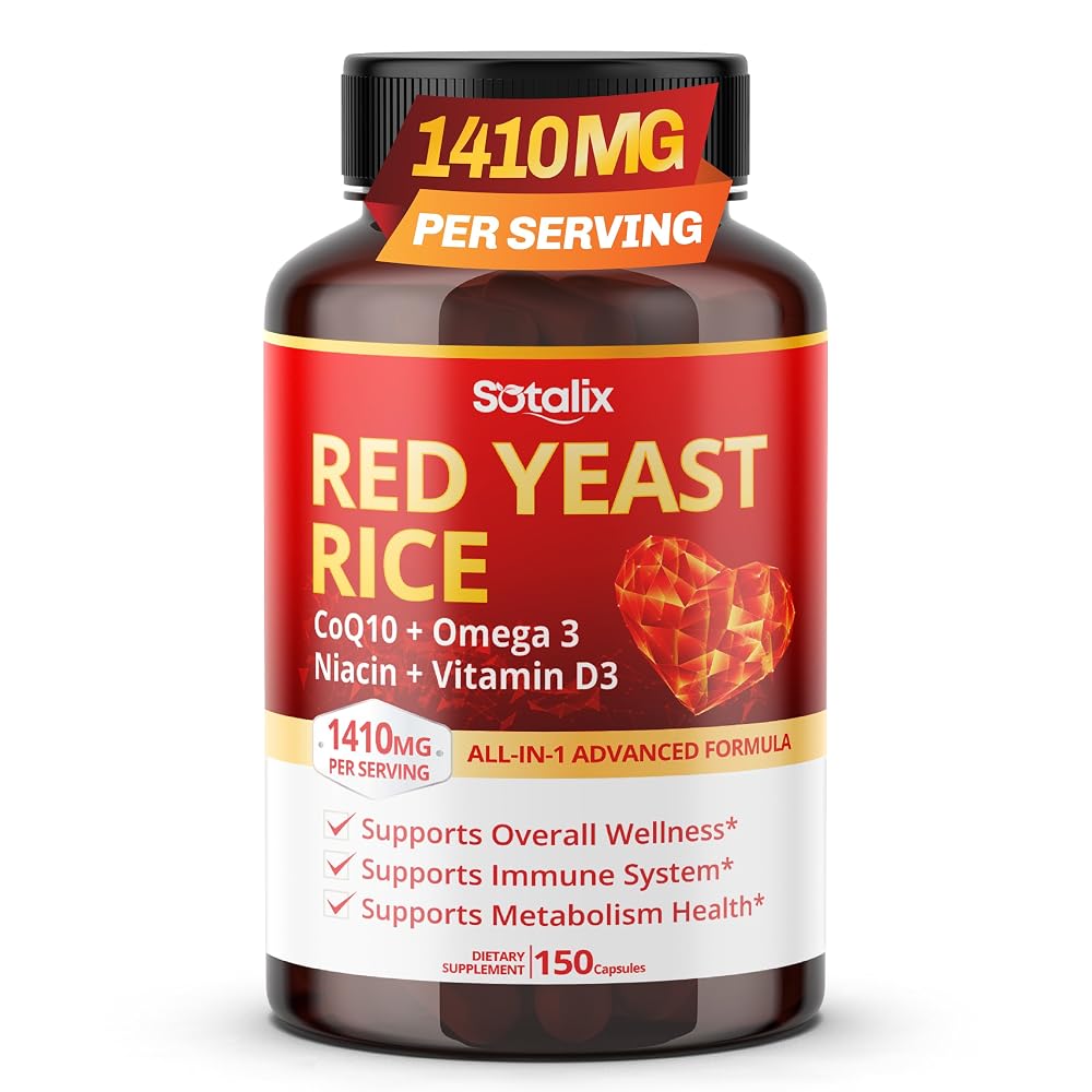 Sotalix Red Yeast Rice Complex 1,410 mg with CoQ10 - 150 Capsules