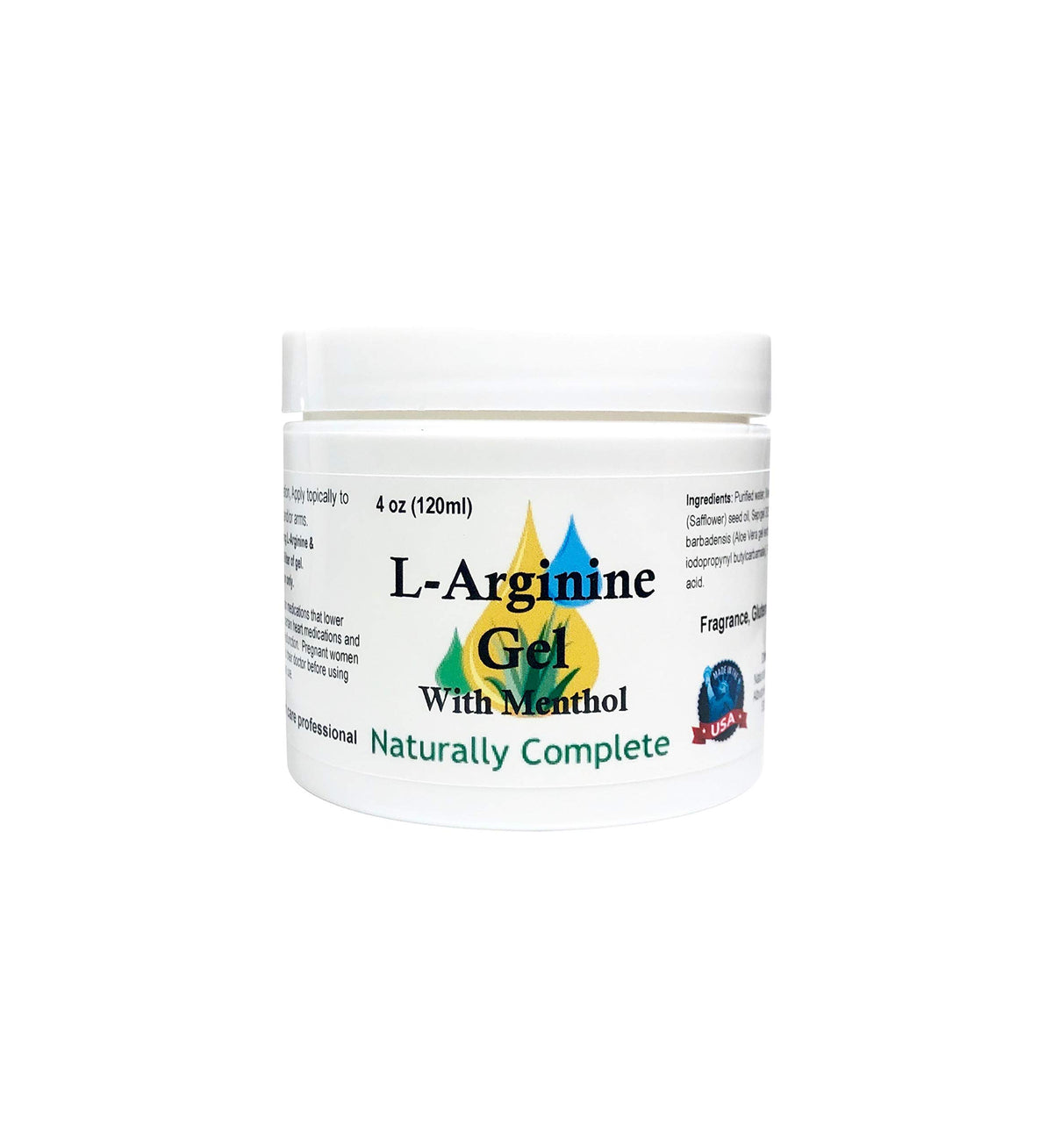 Naturally Complete L-Arginine with Menthol Gel - 4 oz