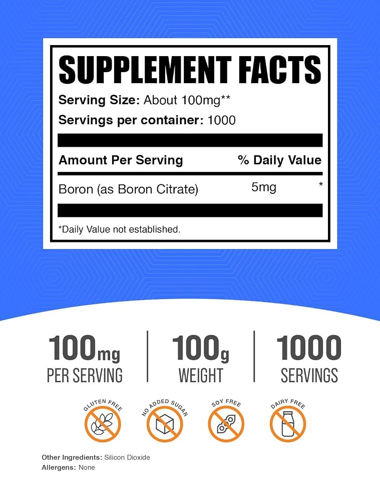 BulkSupplements.com Boron Citrate Powder 5mg