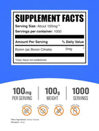 BulkSupplements.com Boron Citrate Powder 5mg