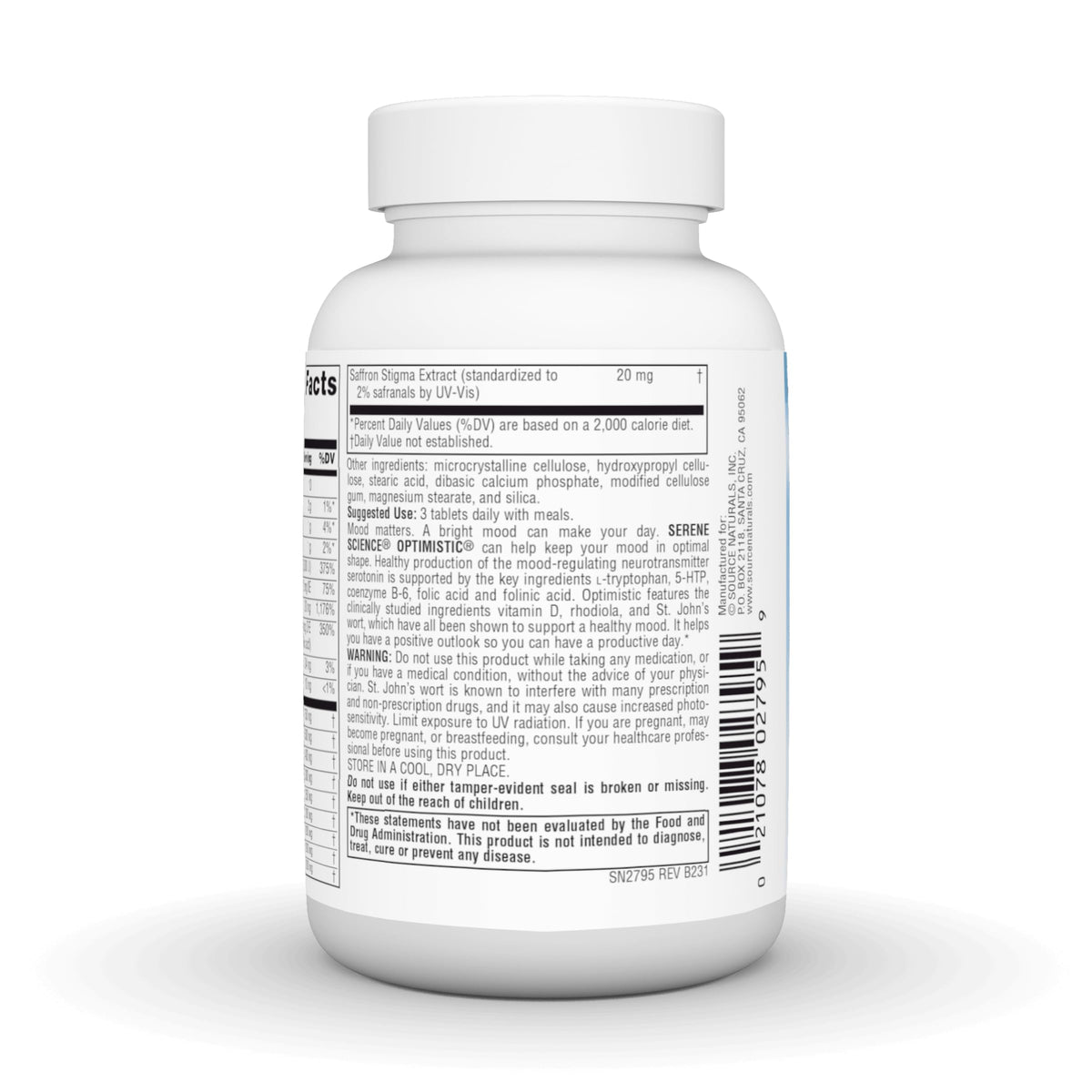 Source Naturals Serene Science Optimistic Saffron Complex - 60 Tablets - image 3