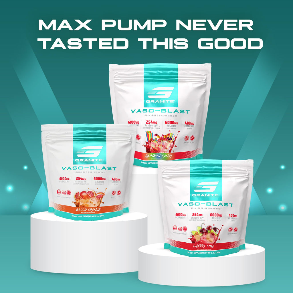 Granite Supplements Vaso Blast Pump Pre-Workout Powder - 20 Servings - image 8