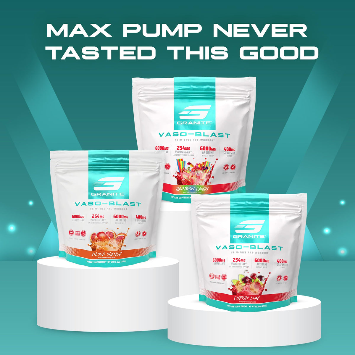 Granite Supplements Vaso Blast Pump Pre-Workout Powder - 20 Servings - image 8