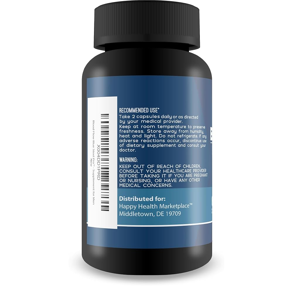 Happy Health Marketplace Blood Flow Blue Steel Pro - 60 Capsules - image 3