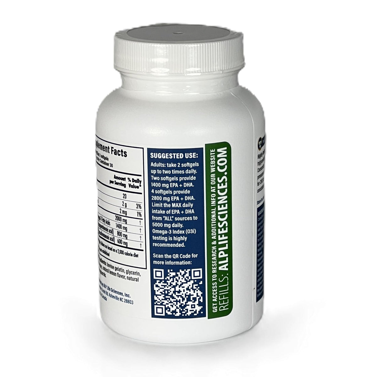 ALP High-3 TAG Omega 3 Fish Oil 1400mg EPA+DHA - 60 Softgels - image 4