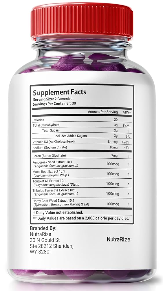 NutraRize Vital Grow XL Gummies for Men - 60 Gummies - image 2