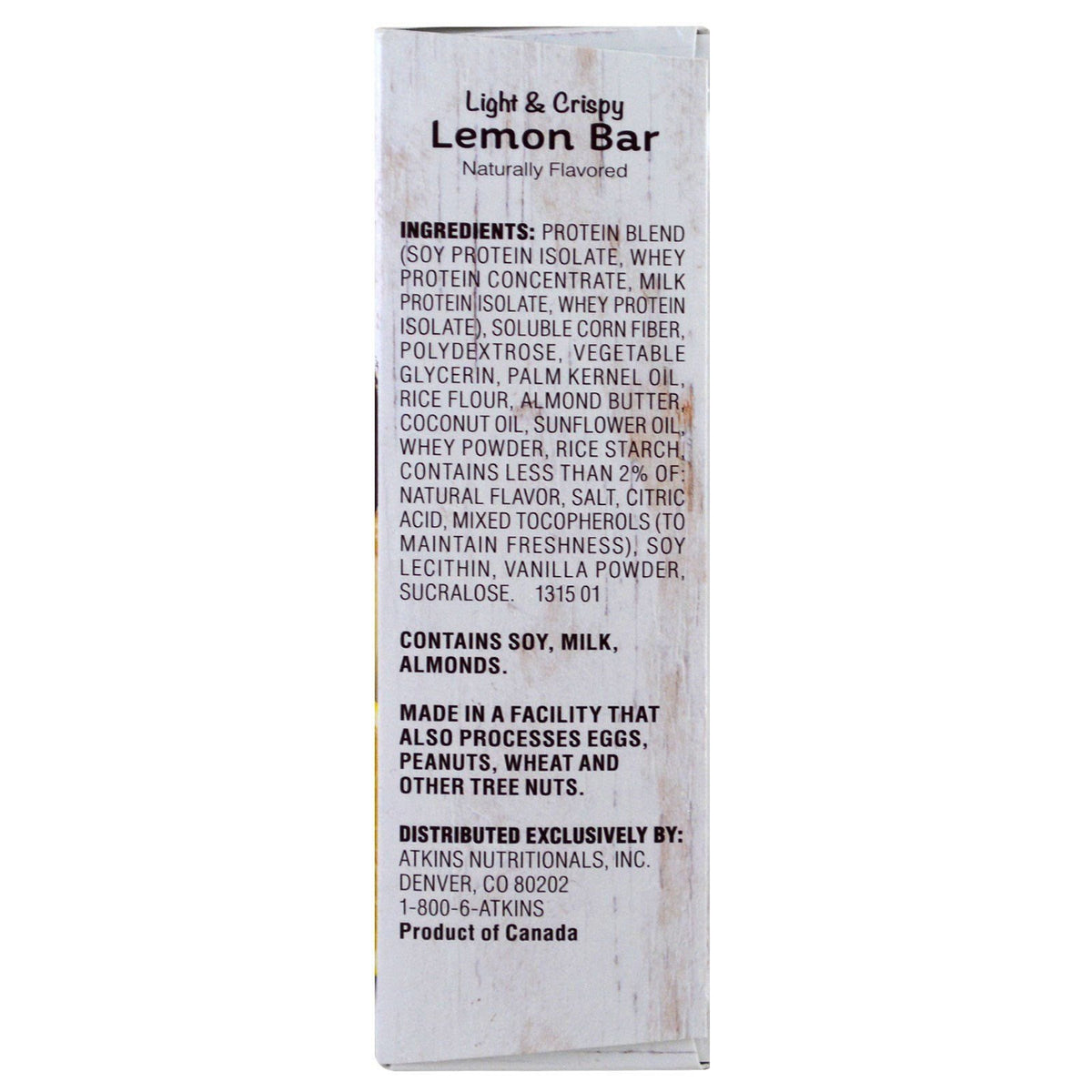 Atkins Snack Light Crispy Lemon Bar - 5 Count (Pack of 2) - image 2