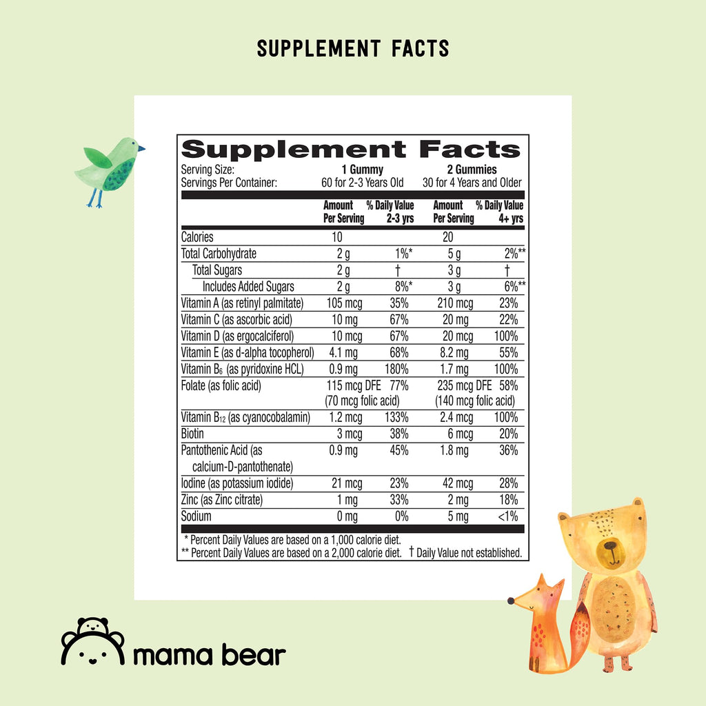 Mama Bear Organic Kids Multivitamin Gummies - 60 Count - image 6