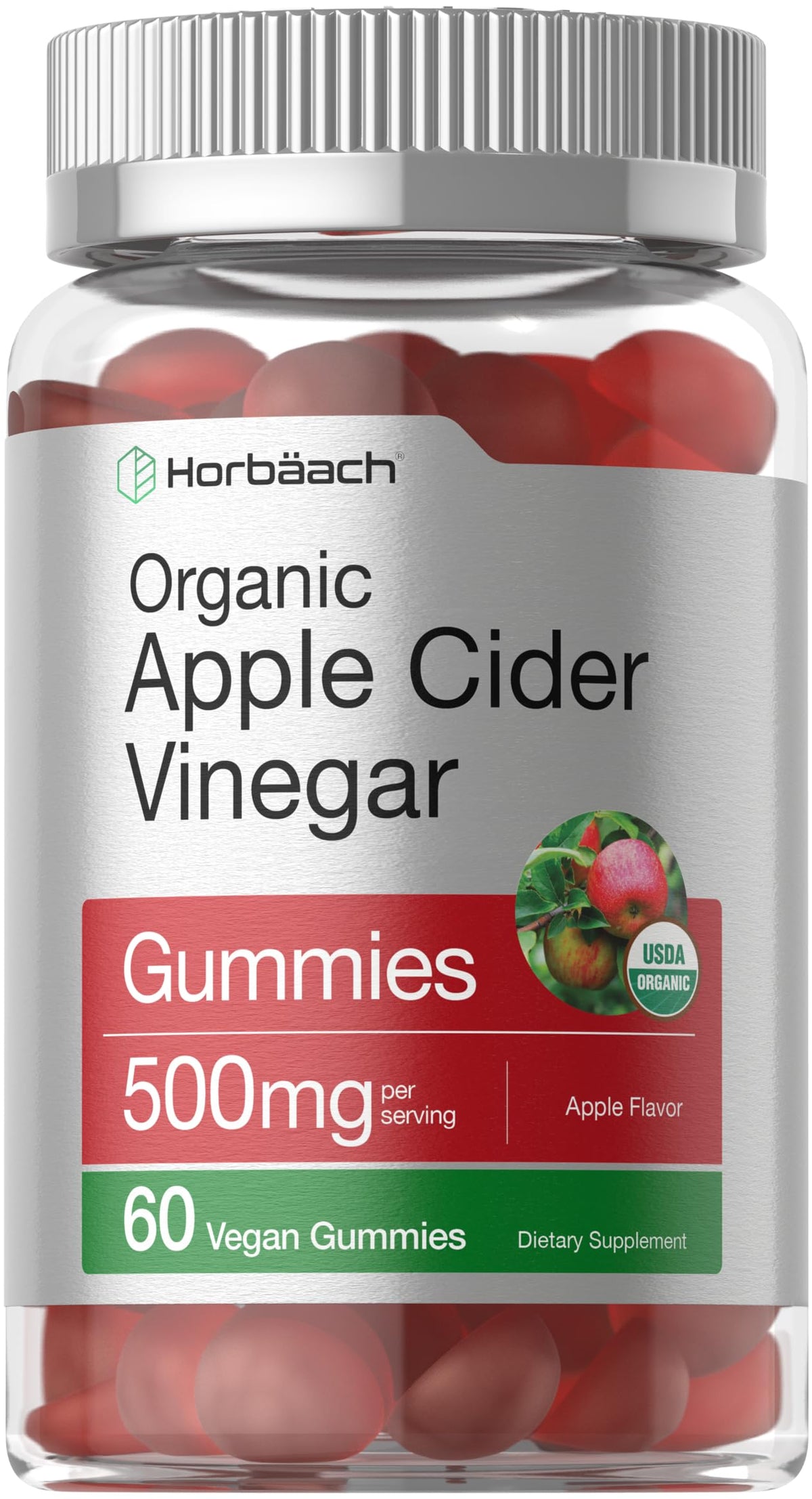 Horbäach Organic Apple Cider Vinegar Gummies - 60 Gummies