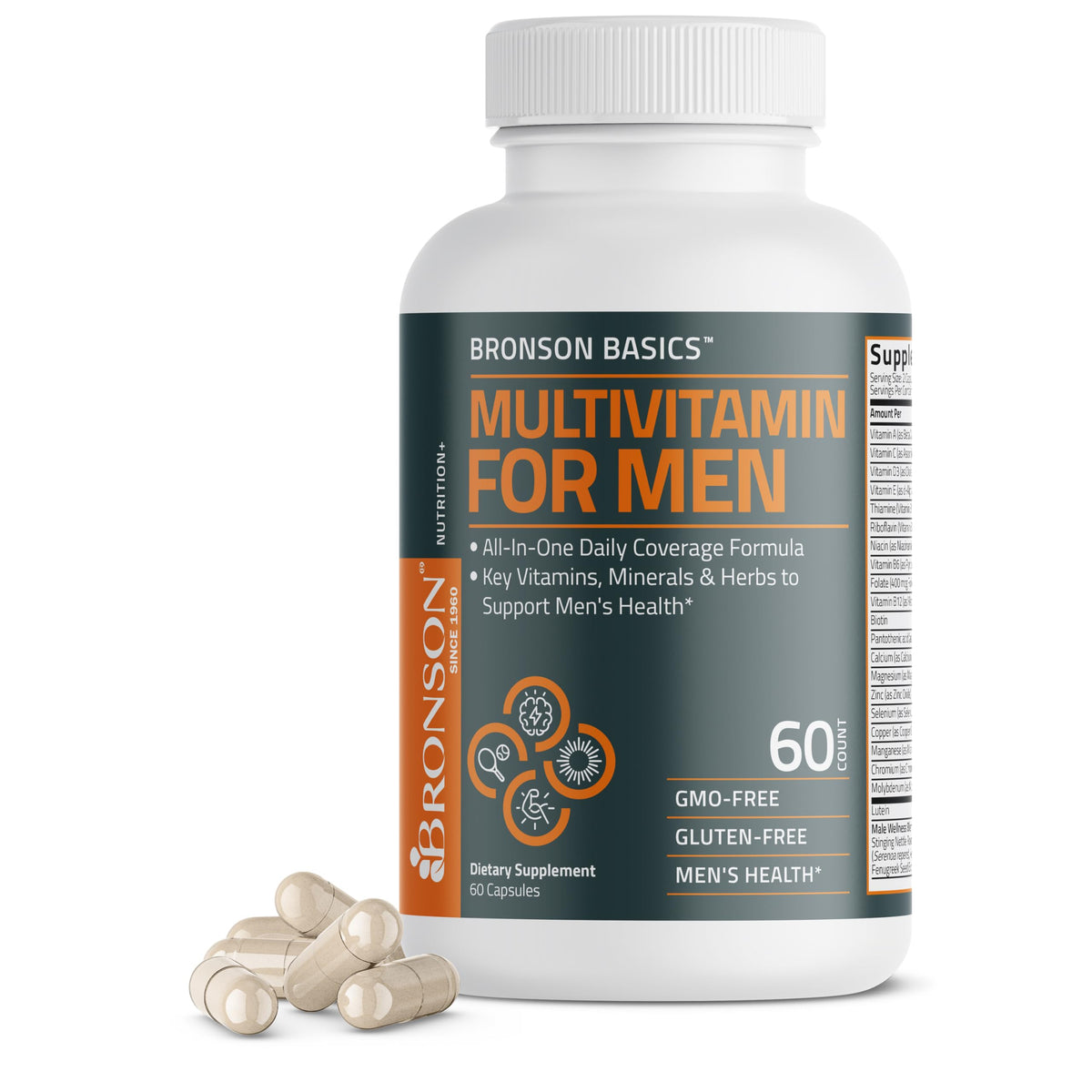 Bronson Multivitamin for Men All-in-One Daily - 60 Capsules