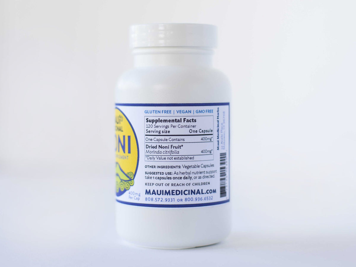 Maui Medicinal Herbs Noni 400mg - 120 Vegetarian Capsules - image 3