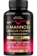 NUTRAHARMONY D-Mannose 2000mg with Cranberry & Hibiscus - 120 Capsules